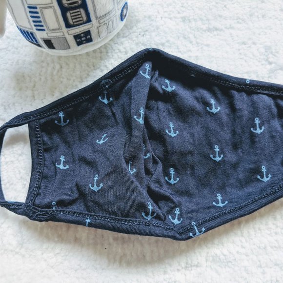 Set 4 Antibacterial Cotton Masks, Anchor design - Picture 3 of 6